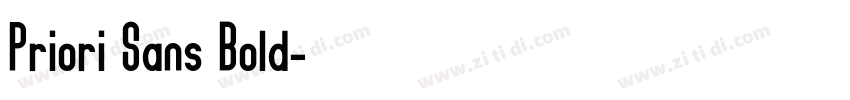 Priori Sans Bold字体转换